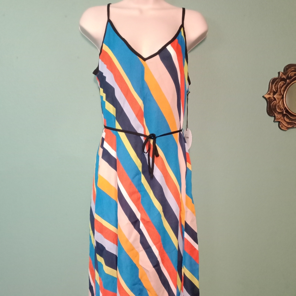 Multi Color Striped Dress - Picture 2 of 8
